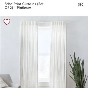 West Elm Echo Print Curtain Set